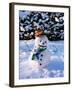 Snowman with Scarf and Hat in Winter Scene-null-Framed Photographic Print