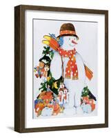 Snowman with Skis, 1998-Christian Kaempf-Framed Giclee Print