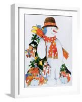 Snowman with Skis, 1998-Christian Kaempf-Framed Giclee Print