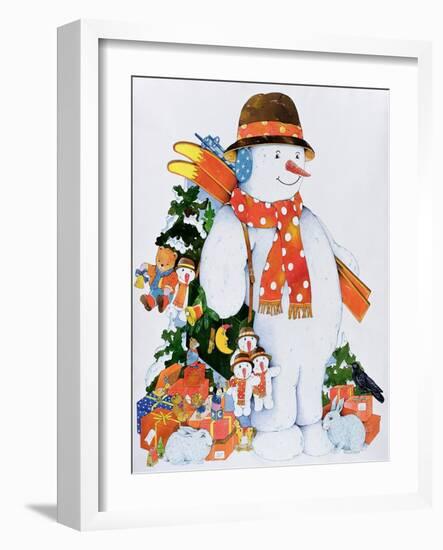 Snowman with Skis, 1998-Christian Kaempf-Framed Giclee Print