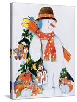 Snowman with Skis, 1998-Christian Kaempf-Stretched Canvas