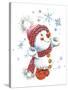 Snowman with Snowchristmas-ZPR Int’L-Stretched Canvas