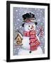 Snowman with Tophat-William Vanderdasson-Framed Giclee Print