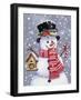 Snowman with Tophat-William Vanderdasson-Framed Giclee Print