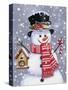 Snowman with Tophat-William Vanderdasson-Stretched Canvas