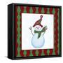 Snowman Zig Zag Square I-Gina Ritter-Framed Stretched Canvas