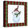 Snowman Zig Zag Square I-Gina Ritter-Stretched Canvas
