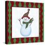 Snowman Zig Zag Square I-Gina Ritter-Stretched Canvas