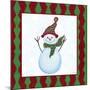 Snowman Zig Zag Square I-Gina Ritter-Mounted Art Print