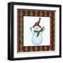 Snowman Zig Zag Square I-Gina Ritter-Framed Art Print