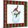 Snowman Zig Zag Square I-Gina Ritter-Mounted Art Print