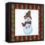 Snowman Zig Zag Square III-Gina Ritter-Framed Stretched Canvas