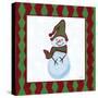 Snowman Zig Zag Square III-Gina Ritter-Stretched Canvas