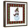 Snowman Zig Zag Square III-Gina Ritter-Framed Art Print