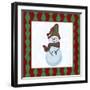 Snowman Zig Zag Square III-Gina Ritter-Framed Art Print