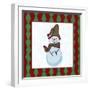 Snowman Zig Zag Square III-Gina Ritter-Framed Art Print