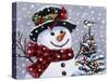 Snowman-William Vanderdasson-Stretched Canvas