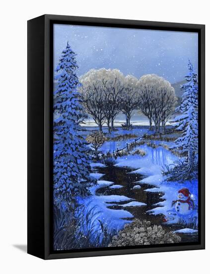 Snowman-Bonnie B. Cook-Framed Stretched Canvas