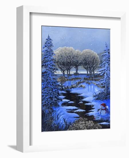 Snowman-Bonnie B. Cook-Framed Giclee Print