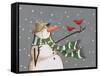 Snowman-Margaret Wilson-Framed Stretched Canvas