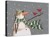 Snowman-Margaret Wilson-Stretched Canvas