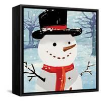 Snowman-Kim Allen-Framed Stretched Canvas