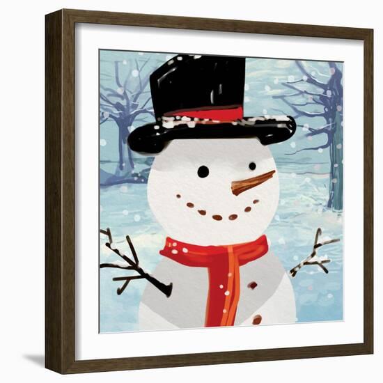 Snowman-Kim Allen-Framed Art Print