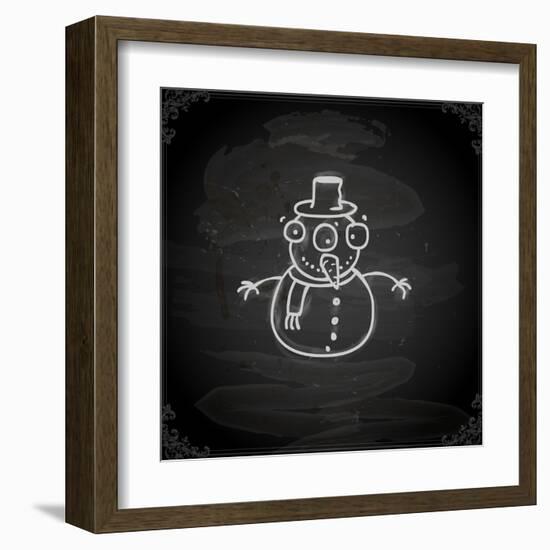 Snowman-Ozerina Anna-Framed Art Print