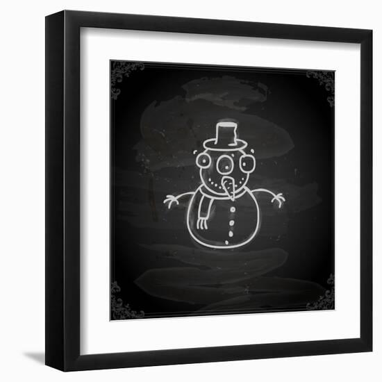 Snowman-Ozerina Anna-Framed Art Print