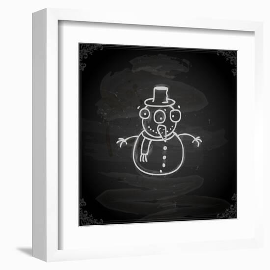 Snowman-Ozerina Anna-Framed Art Print