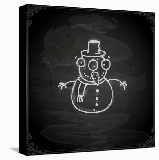 Snowman-Ozerina Anna-Stretched Canvas