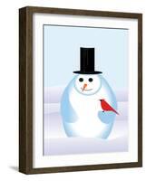 Snowman-Marie Sansone-Framed Giclee Print