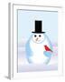 Snowman-Marie Sansone-Framed Giclee Print