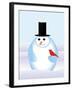 Snowman-Marie Sansone-Framed Giclee Print