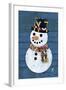 Snowman-Design Turnpike-Framed Giclee Print