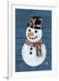 Snowman-Design Turnpike-Framed Giclee Print