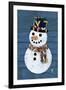 Snowman-Design Turnpike-Framed Giclee Print