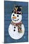 Snowman-Design Turnpike-Mounted Giclee Print