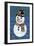 Snowman-Design Turnpike-Framed Giclee Print