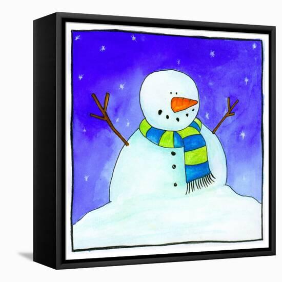 Snowman-null-Framed Stretched Canvas