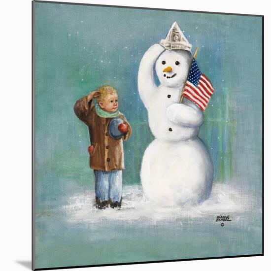 Snowman-Dianne Dengel-Mounted Giclee Print