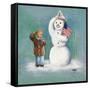 Snowman-Dianne Dengel-Framed Stretched Canvas