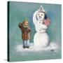 Snowman-Dianne Dengel-Stretched Canvas