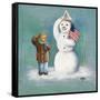 Snowman-Dianne Dengel-Framed Stretched Canvas