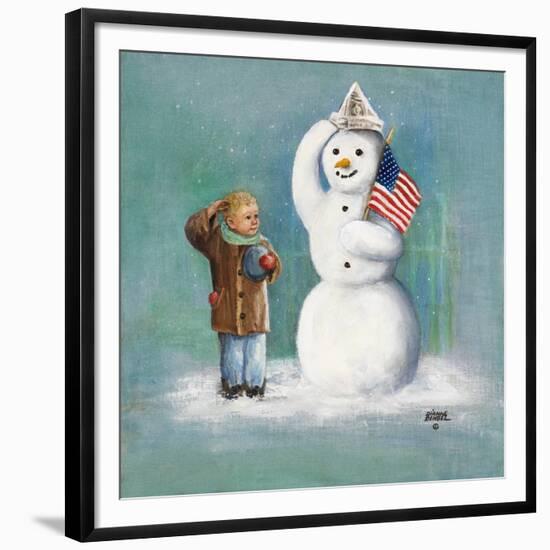 Snowman-Dianne Dengel-Framed Giclee Print