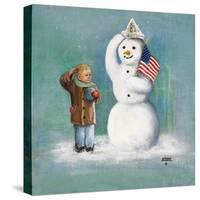 Snowman-Dianne Dengel-Stretched Canvas
