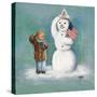 Snowman-Dianne Dengel-Stretched Canvas