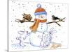 Snowman-Jennifer Zsolt-Stretched Canvas