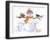 Snowman-Jennifer Zsolt-Framed Giclee Print