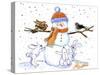 Snowman-Jennifer Zsolt-Stretched Canvas